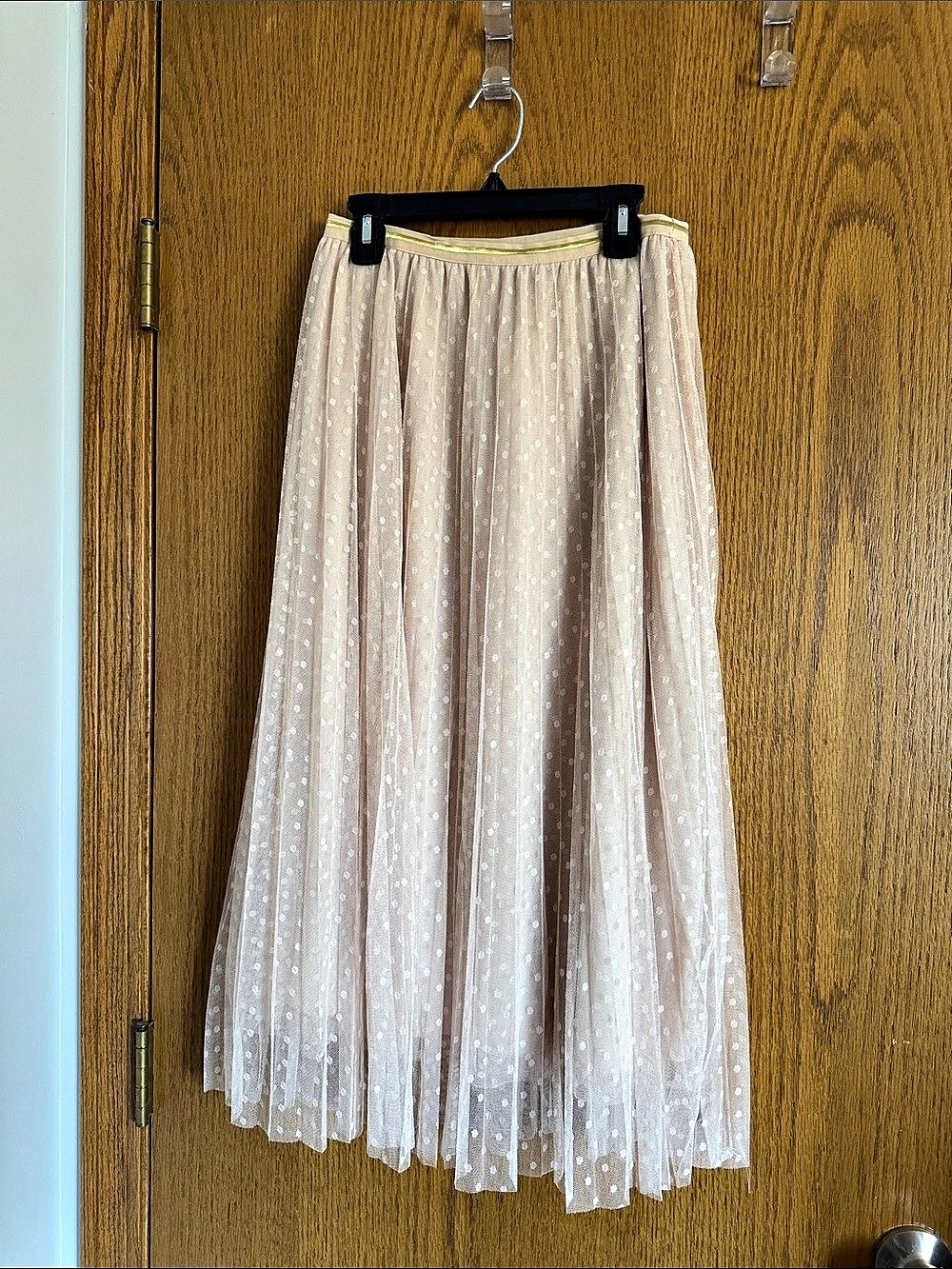 Francesca'Small Luxpolkado Midi Skirt Polka Dot Pink & White Small